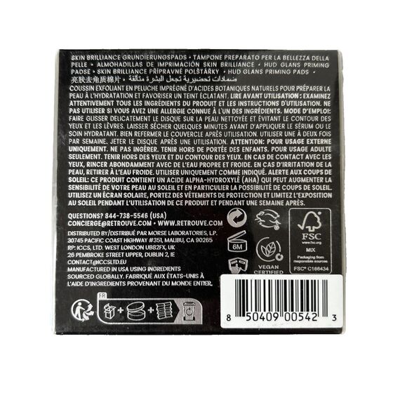 Retrouvé Art Science Beauty Skin Brilliance Priming Pads Exfoliate & Soothe NEW - Picture 4 of 5